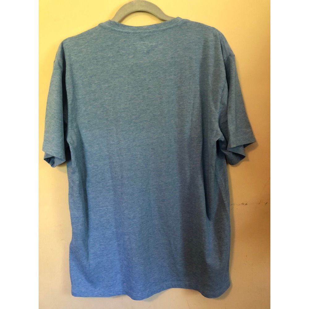 Vineyard Vines Coastal NE preppy pocket T-Shirt Blue Heather Pima Cotton Blend M